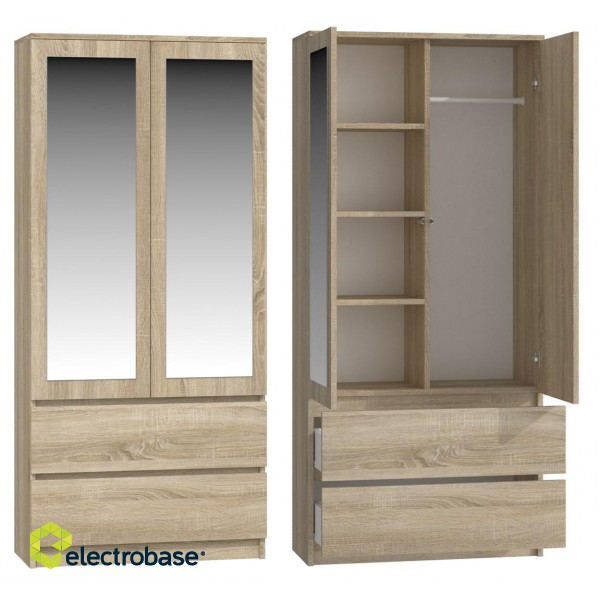 Topeshop SS-90 SON LUS KPL bedroom wardrobe/closet 5 shelves 2 door(s) Oak paveikslėlis 5