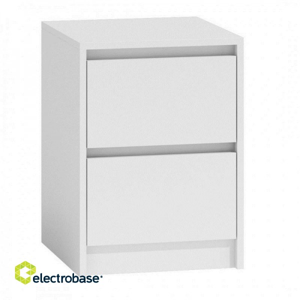 Topeshop K2 BIEL nightstand/bedside table 2 drawer(s) White image 2