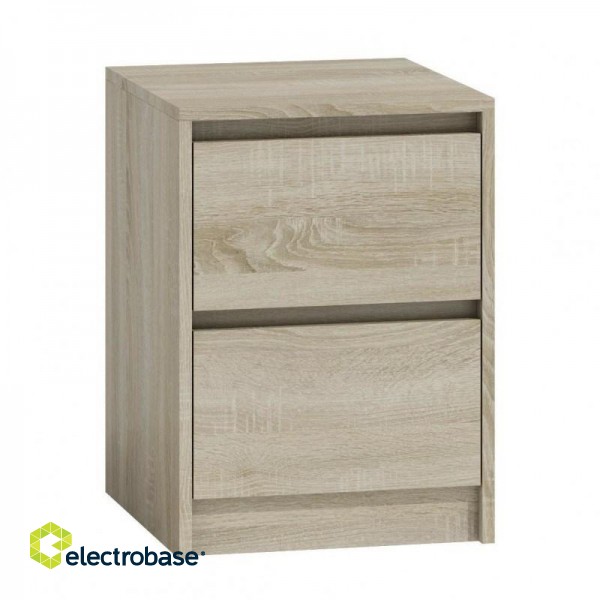 Topeshop K2 SONOMA nightstand/bedside table 2 drawer(s) Oak image 2