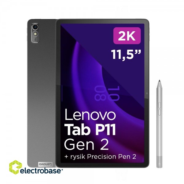 Lenovo Tab P11 4G LTE 128 GB 29.2 cm (11.5") Mediatek 6 GB Wi-Fi 5 (802.11ac) Android 12 Grey фото 2