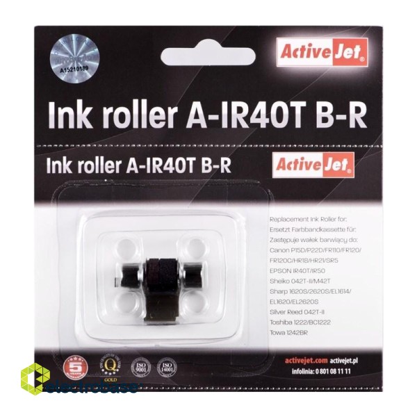 Activejet A-IR40T color roller set (replacement for Epson IR40T; Supreme; black, magenta, 5 pcs) paveikslėlis 2