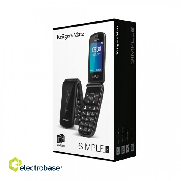 MaxCKruger & Matz Phone for seniors KM0929 7,11 cm (2,8") 108,5 g Black image 1