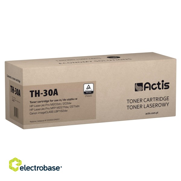 Actis TH-30A toner (replacement for HP 30A CF230A; Standard; 1600 pages; black)