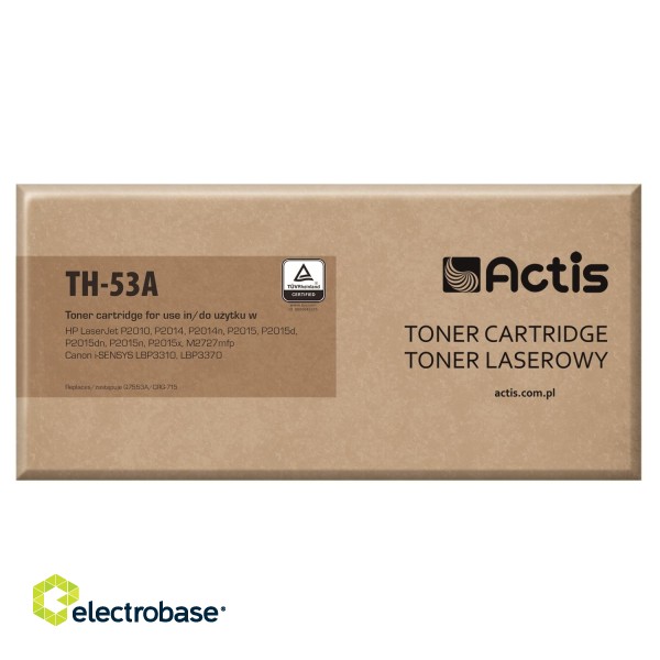 Actis TH-53A Toner (replacement for HP 53A Q7553A, Canon CRG-715; Standard; 3000 pages; black)