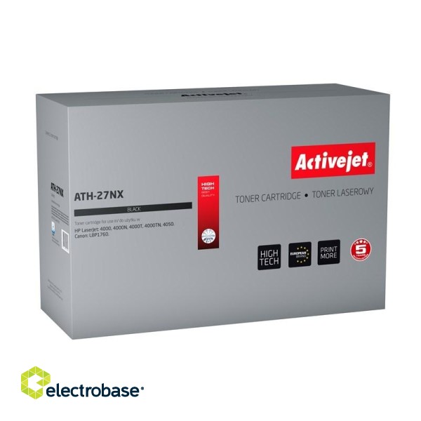 Activejet ATH-27NX Toner Cartridge (replacement for HP 27X C4127X, Canon EP-52; Supreme; 11300 pages; black) image 2