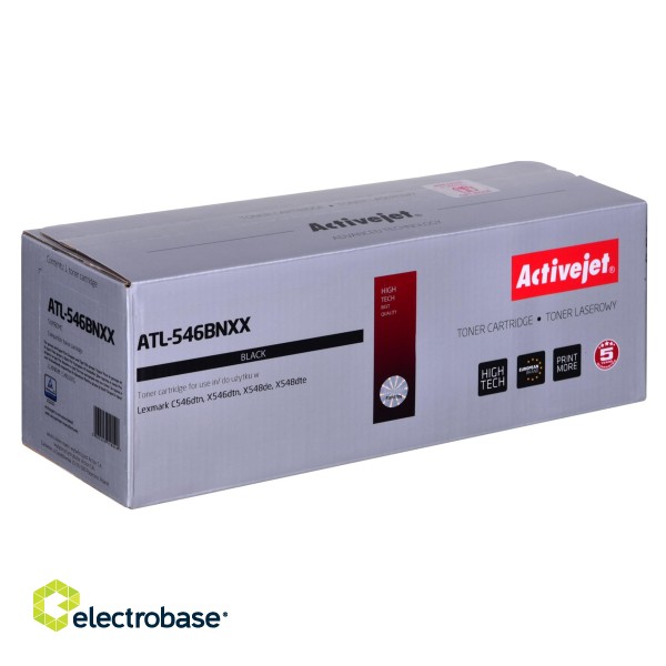 Activejet ATL-546BNXX Toner cartridge for Lexmark printers; Replacement Lexmark C546U1KG; Supreme; 8000 pages; black image 1