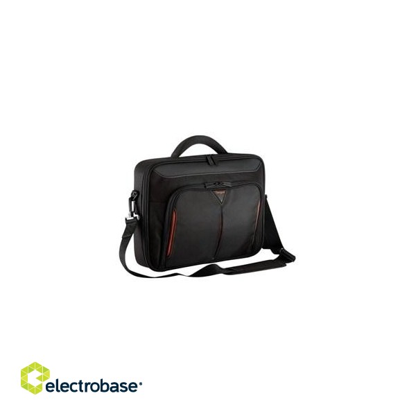 DELL Classic+ notebook case 35.6 cm (14") Briefcase Black, Red image 1