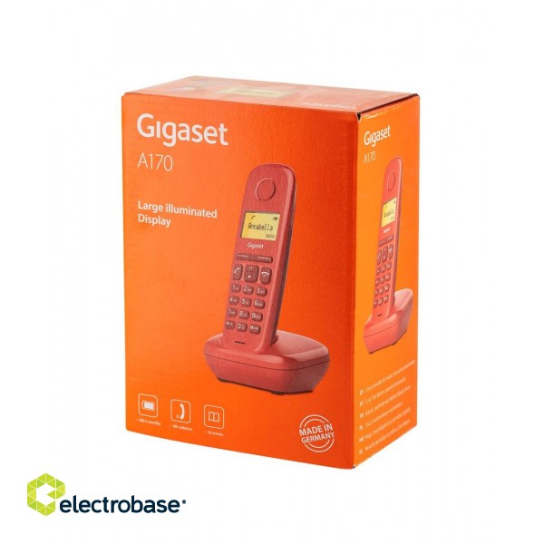 Gigaset A170 DECT telephone Red фото 10