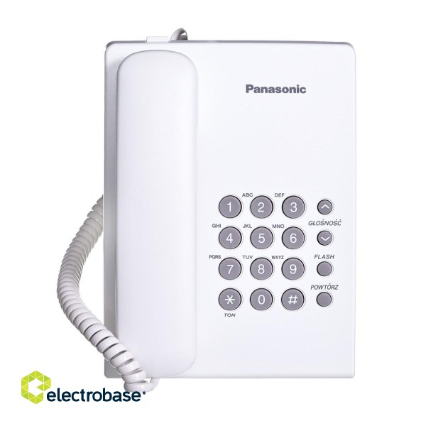 Panasonic KX-TS500PDW telephone Analog telephone White paveikslėlis 2
