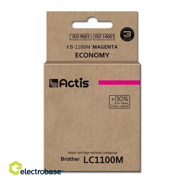 Actis KB-1100M Ink Cartridge (replacement for Brother LC1100M/980M; Standard; 19 ml; Magenta)