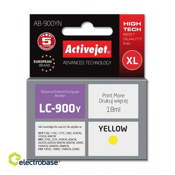 Activejet AB-900YN Ink Cartridge (replacement for Brother LC900Y; Supreme; 17.5 ml; yellow)