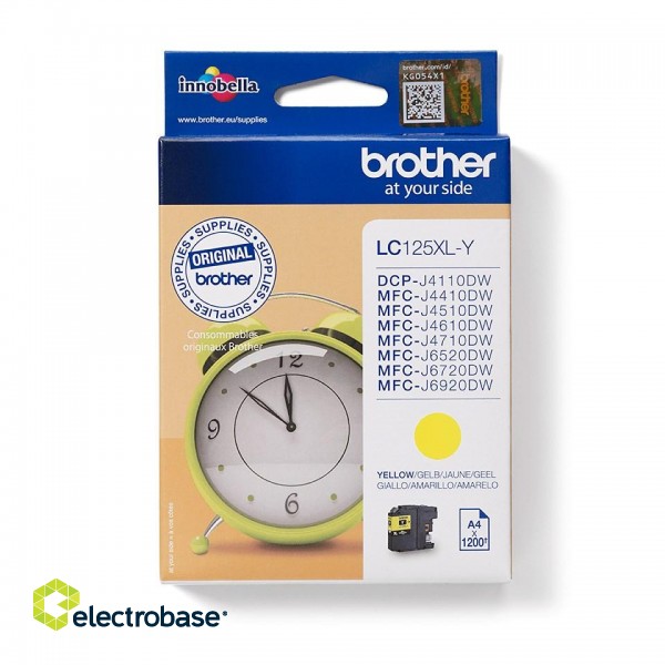 Brother LC-125XLY ink cartridge 1 pc(s) Original Yellow image 1