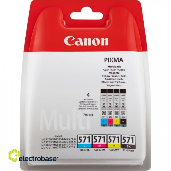 Canon CLI-571 BK/C/M/Y Ink Cartridge Multi Pack