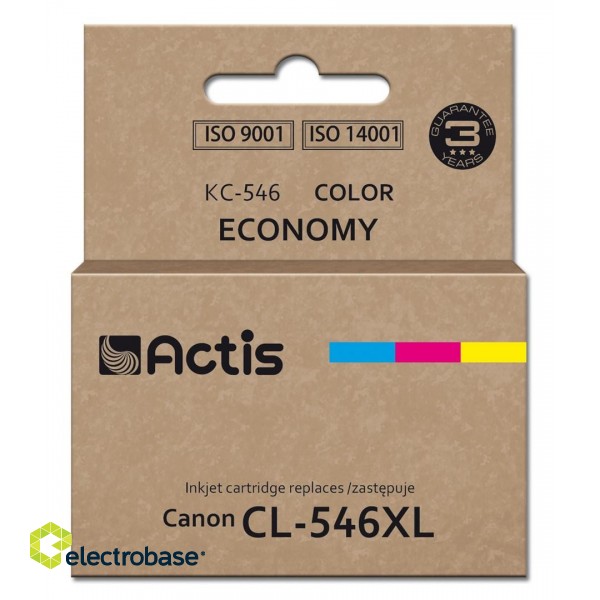Actis KC-546 ink cartridge (Canon CL-546XL replacement; Supreme; 15 ml; 180 pages; magenta, blue, yellow).