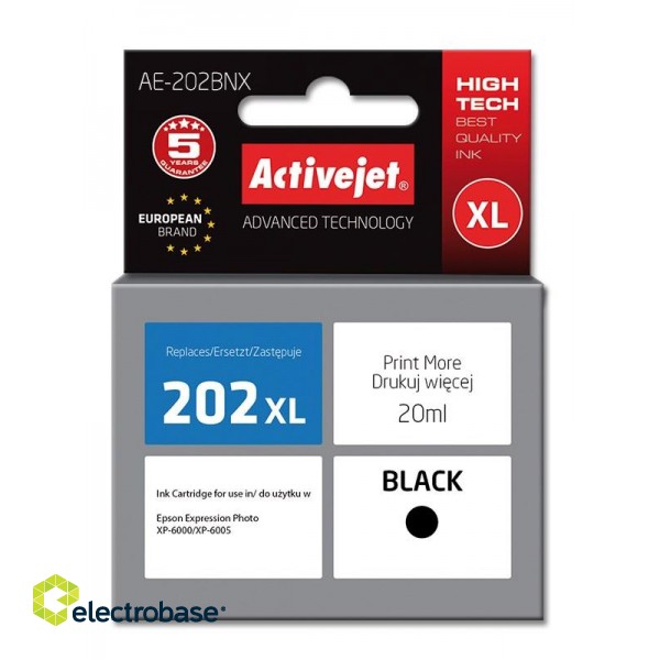 Activejet AE-202BNX ink (replacement for Epson 202XL G14010; Supreme; 20 ml; black)