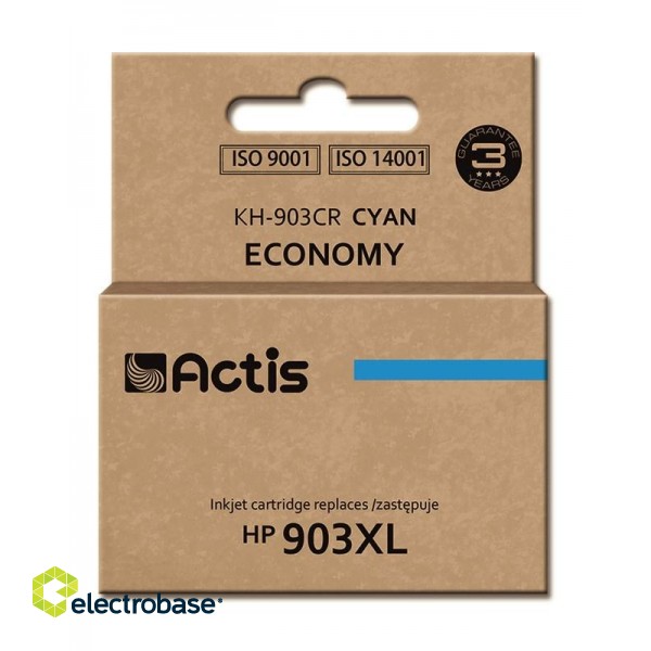Actis KH-903CR ink (replacement for HP 903XL T6M03AE; Standard; 12 ml; cyan) - New Chip