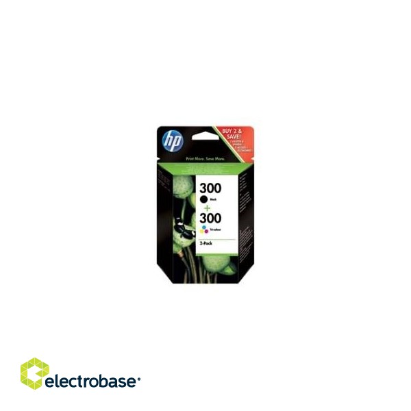 HP 300 2-pack Black/Tri-color Original Ink Cartridges image 1