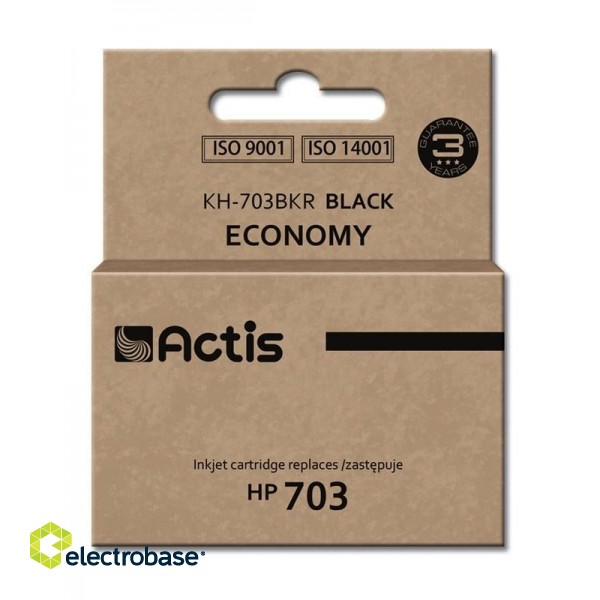 Actis KH-703BKR ink (replacement for HP 703 CD887AE; Standard; 15 ml; black)