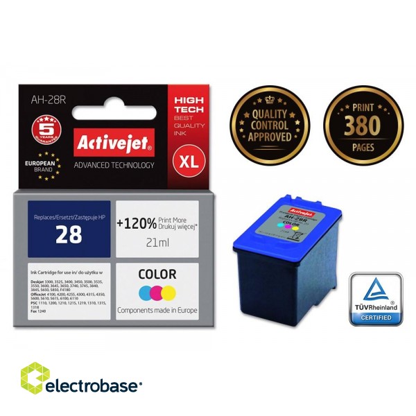 Activejet AH-28R Ink cartridge (replacement for HP 28 C8728A; Premium; 21 ml; color) image 2