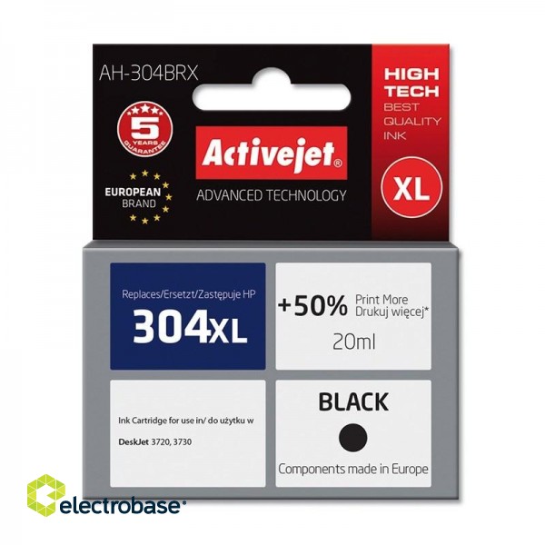 Activejet AH-304BRX ink (replacement for HP 304XL N9K08AE; Premium; 20 ml; black) image 1