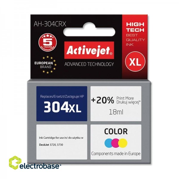 Activejet AH-304CRX ink (replacement for HP 304XL N9K07AE; Premium; 18 ml; color) image 1