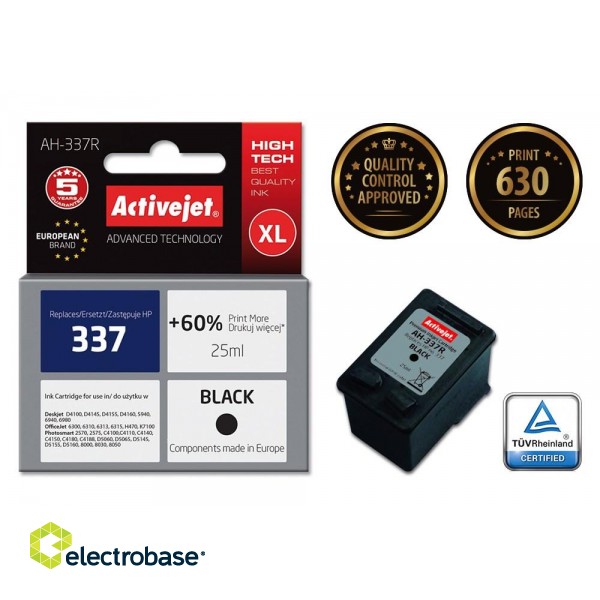 Activejet AH-337R Ink Cartridge (replacement for HP 337 C9364EE; Premium; 25 ml; black) image 2
