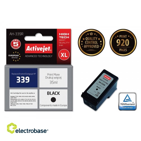 Activejet AH-339R Ink cartridge (replacement for HP 339 C8767EE; Premium; 35 ml; black) image 2