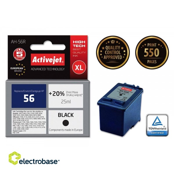 Activejet AH-56R Ink cartridge (replacement for HP 56 C6656A; Premium; 25 ml; black) image 2