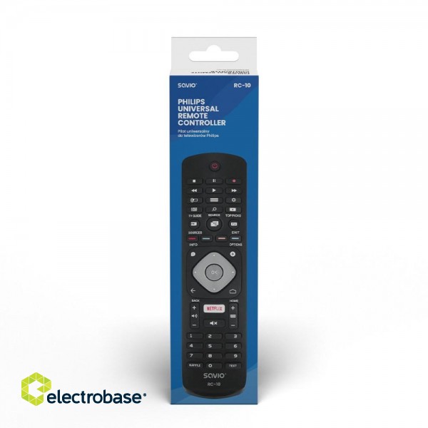 SAVIO Universal remote controller/replacement for PHILIPS TV RC-10 IR Wireless image 2