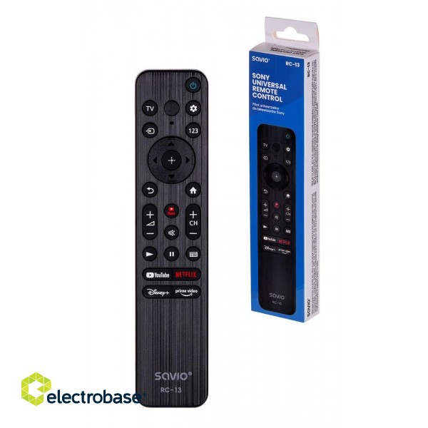Savio universal remote control/replacement for Sony TV, SMART TV, RC-13 paveikslėlis 1