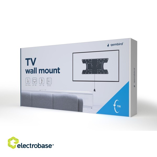 Gembird WM-65T-02 TV wall mount (tilt), 32”-65”, up to 30kg image 9