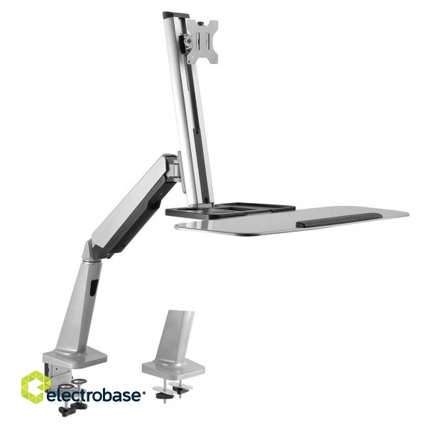 Maclean MC-728 monitor mount / stand 81.3 cm (32") Silver image 2