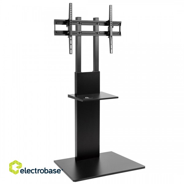 Maclean MC-865 Professional Modern TV Floor Stand with a Shelf for 37" - 70" Screens, max load 40kg, max VESA 600x400, Adjustable height, TV Entertainment Station image 8