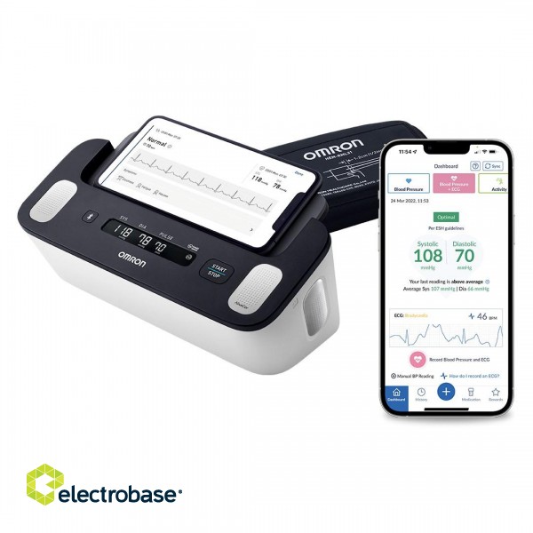 Blood pressure monitor and ECG monitor - OMRON Complete (HEM-7530T-E3) paveikslėlis 1
