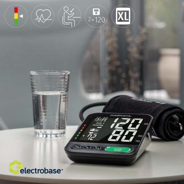 Upper arm blood pressure monitor Medisana BU 582 (black) paveikslėlis 3