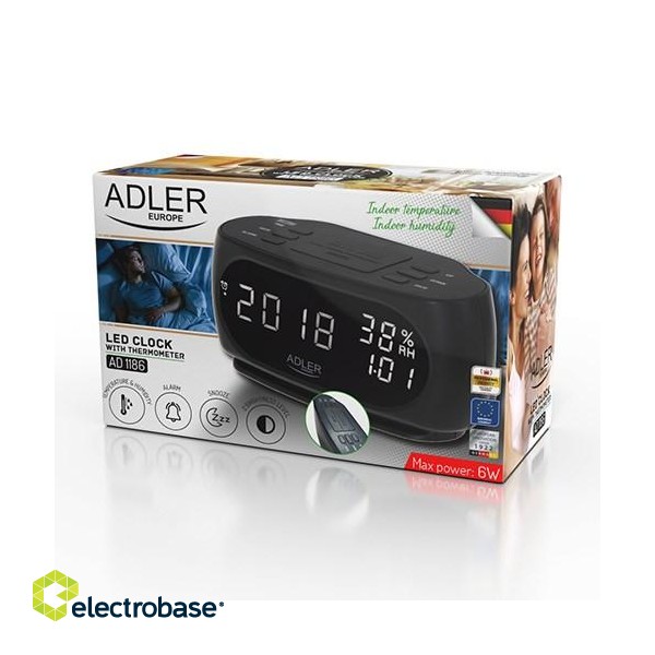 Adler AD 1186 alarm clock Digital alarm clock Black image 5