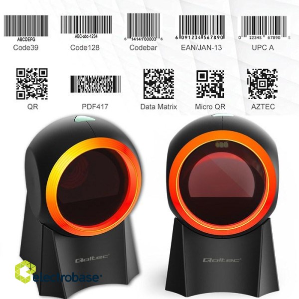 Qoltec 50857 Wired desktop barcode scanner 1D | 2D image 8