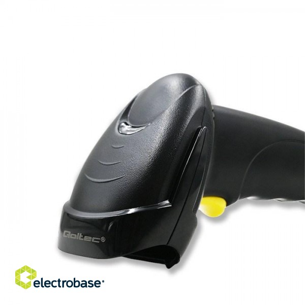 Qoltec 50876 Laser scanner 1D | USB | Black image 6