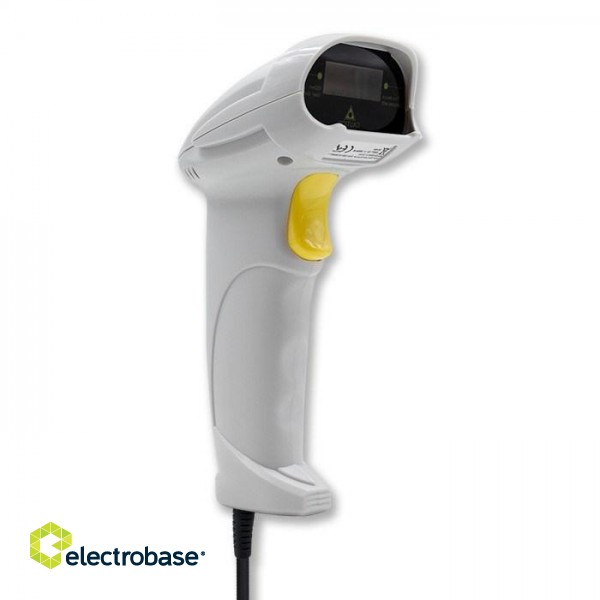 Qoltec 50877 Laser scanner 1D | USB | White фото 7