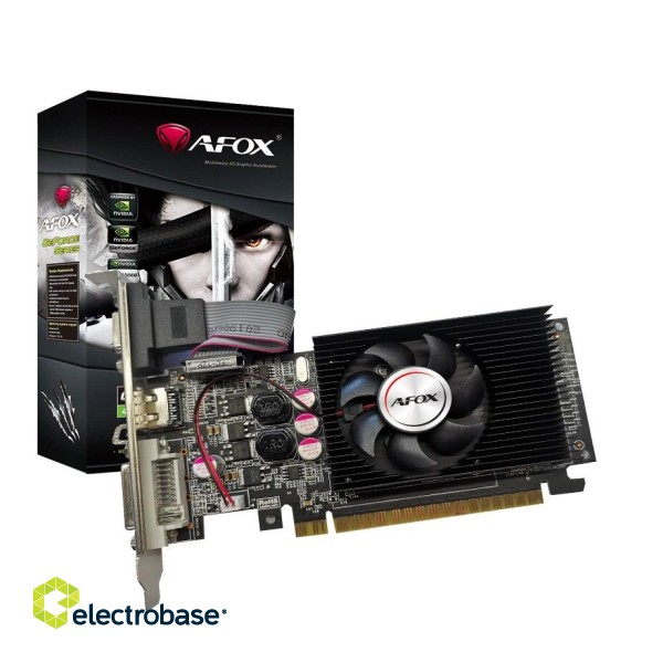 AFOX Geforce GT610 1GB DDR3 64Bit DVI HDMI VGA LP Fan 	AF610-1024D3L7-V6 image 1