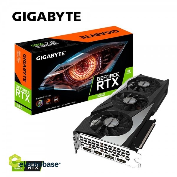 Gigabyte GeForce RTX 3060 GAMING OC 12G (rev. 2.0) NVIDIA 12 GB GDDR6 paveikslėlis 9