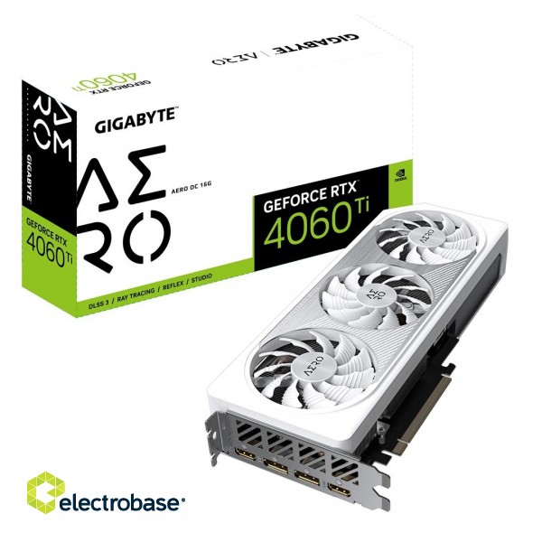 GIGABYTE GeForce RTX 4060 Ti AERO OC 16G DLSS 3 graphics card paveikslėlis 8