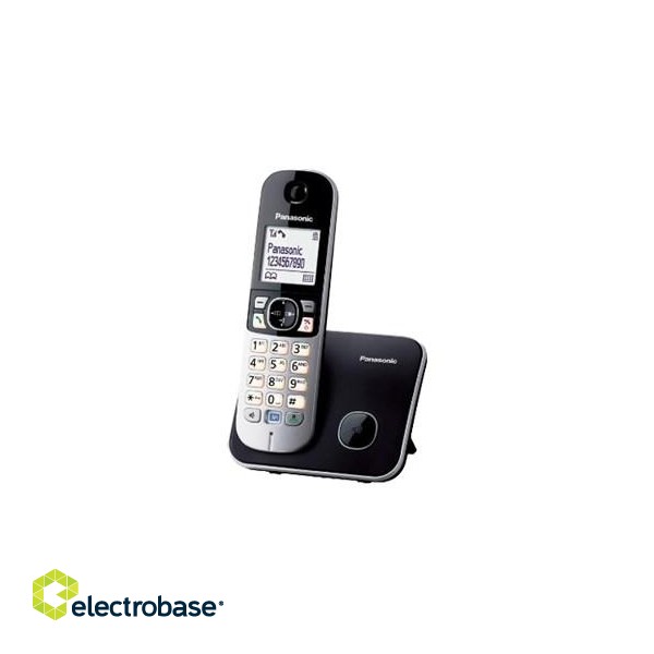 Panasonic | Cordless | KX-TG6811FXB | Built-in display | Caller ID | Black | Conference call | Phonebook capacity 120 entries | Speakerphone | Wireless connection image 1