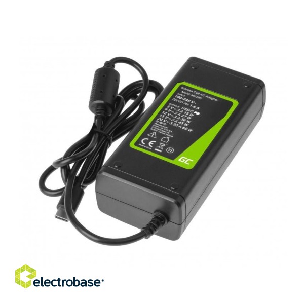 Green Cell AD134P USB-C charger AC adapter 65W for notebook tablet smartphone paveikslėlis 8