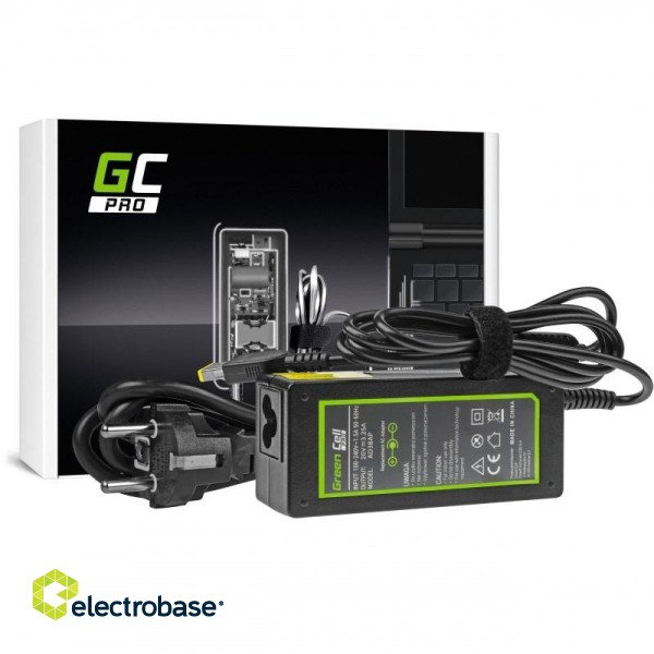 Green Cell AD38AP power adapter/inverter Indoor 65 W Black paveikslėlis 1