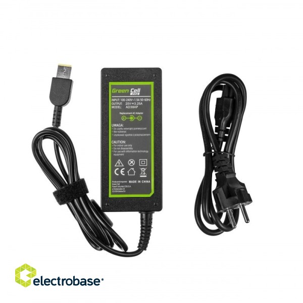 Green Cell AD38AP power adapter/inverter Indoor 65 W Black image 3