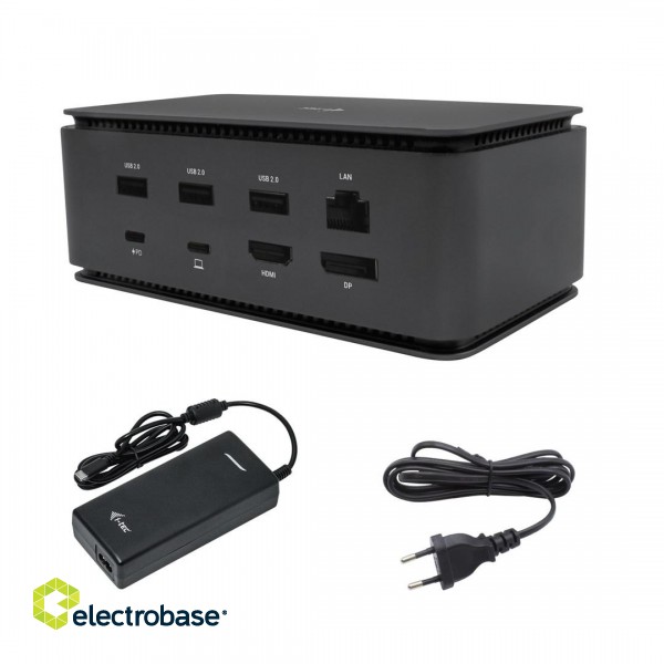 I-TEC USB4 DUAL DOCK + CHARGER/PD 80W + UNIVERSAL CHARGER 112W image 1