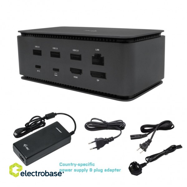 I-TEC USB4 DUAL DOCK + CHARGER/PD 80W + UNIVERSAL CHARGER 112W фото 4