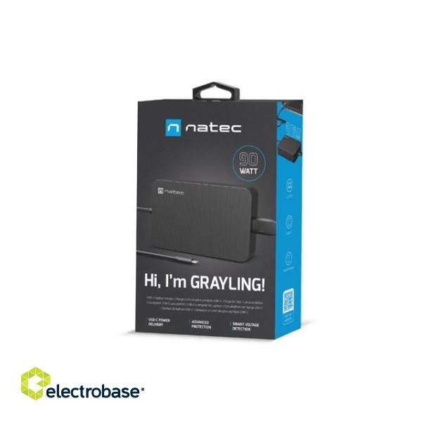 NATEC  CHARGER POWER SUPPLY GRAYLING USB-C 90W paveikslėlis 5