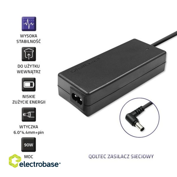 Qoltec 50088.90W power adapter/inverter Indoor Black paveikslėlis 6